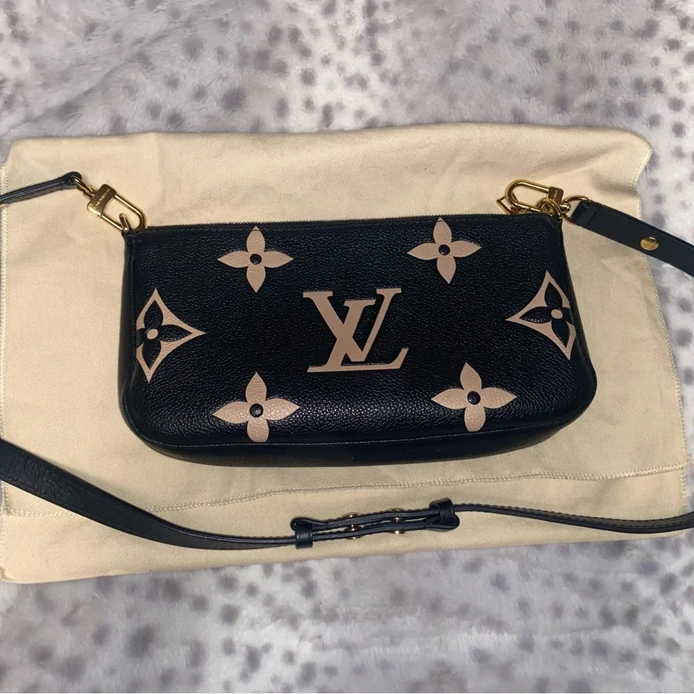 Louis Vuitton Black & Pale Pink Monogram Chain Shoulder Bag - Picture 5 of 5
